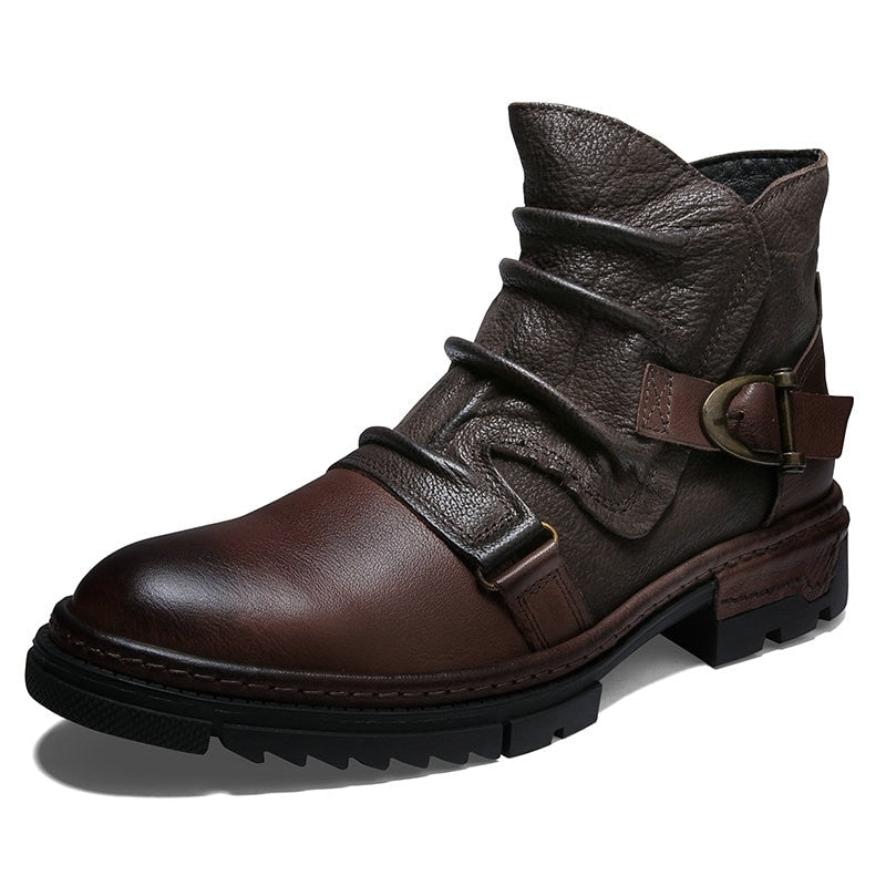 Retro Leather Boots