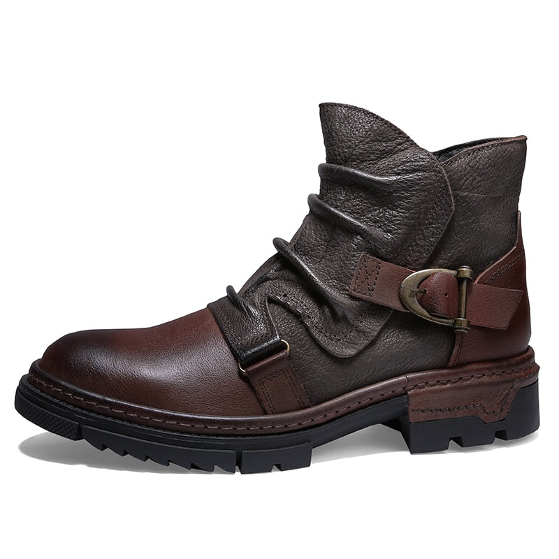 Retro Leather Boots
